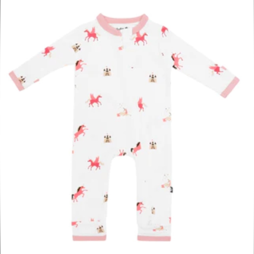Kyte Baby Zippered Romper in Unicorn